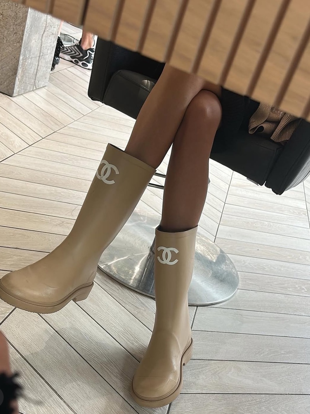 Chanel Logo Rain Boots - Picture 2 of 5